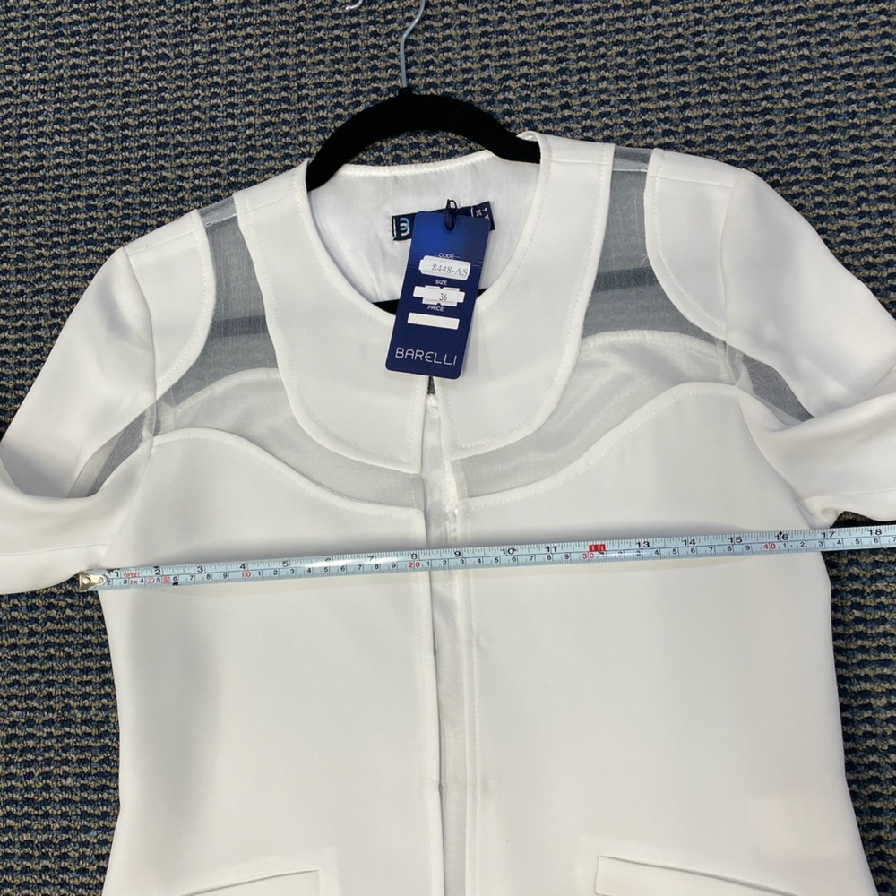 Multicolored Sheer Elements 3/4 Sleeve Blouse - image 2